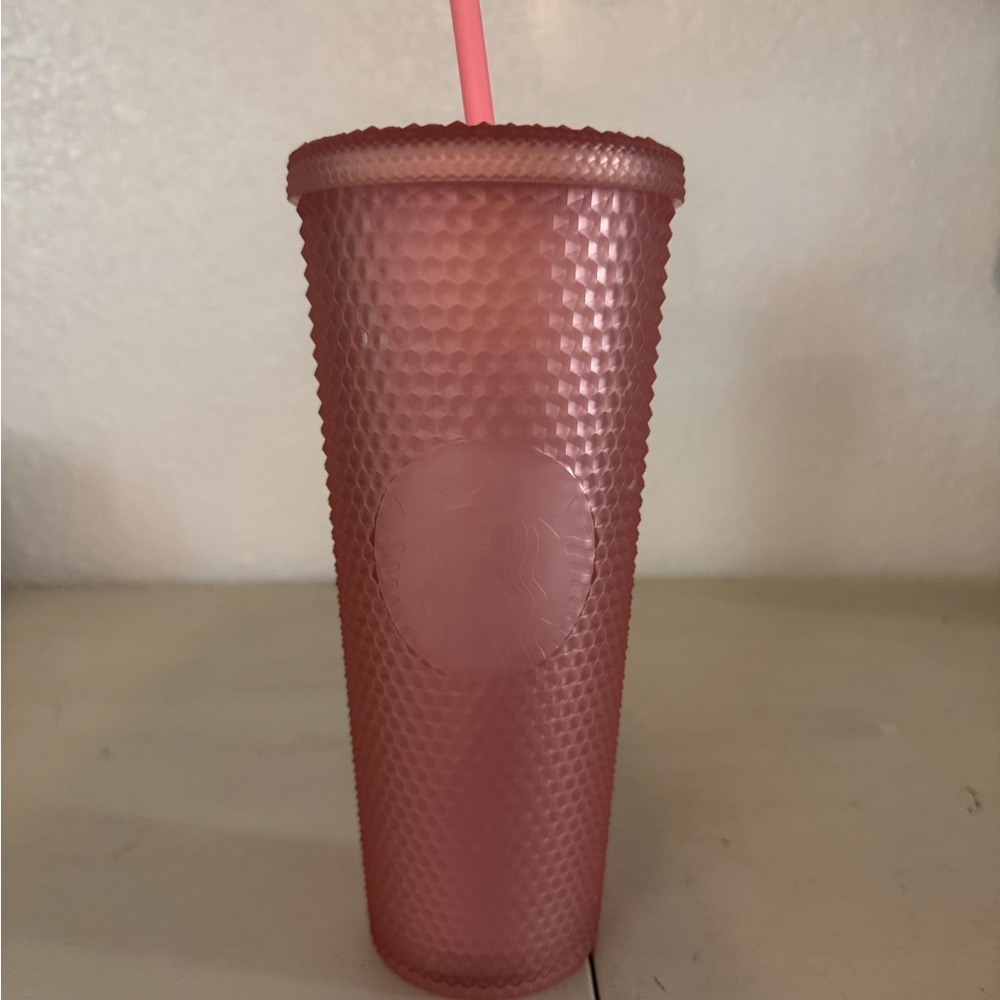 2022 Valentines Soft Pink Studded Tumbler with Straw